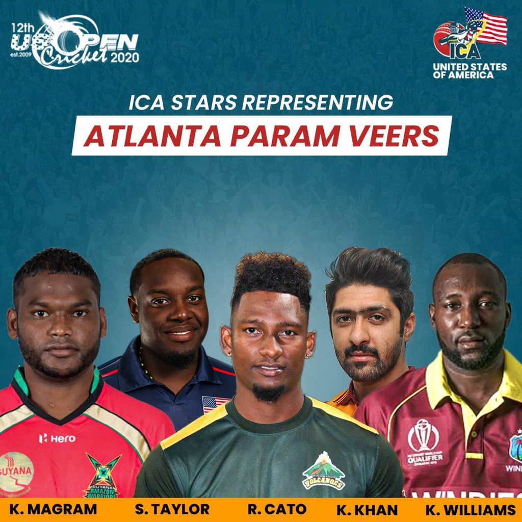 ICA stars who don Atlanta Param Veers jersey in US Open Cricket